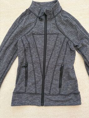 Girl’s Ivivva Heathered Grey Zip-Up Jacket
